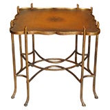 Scalloped Bronze Sofa Table