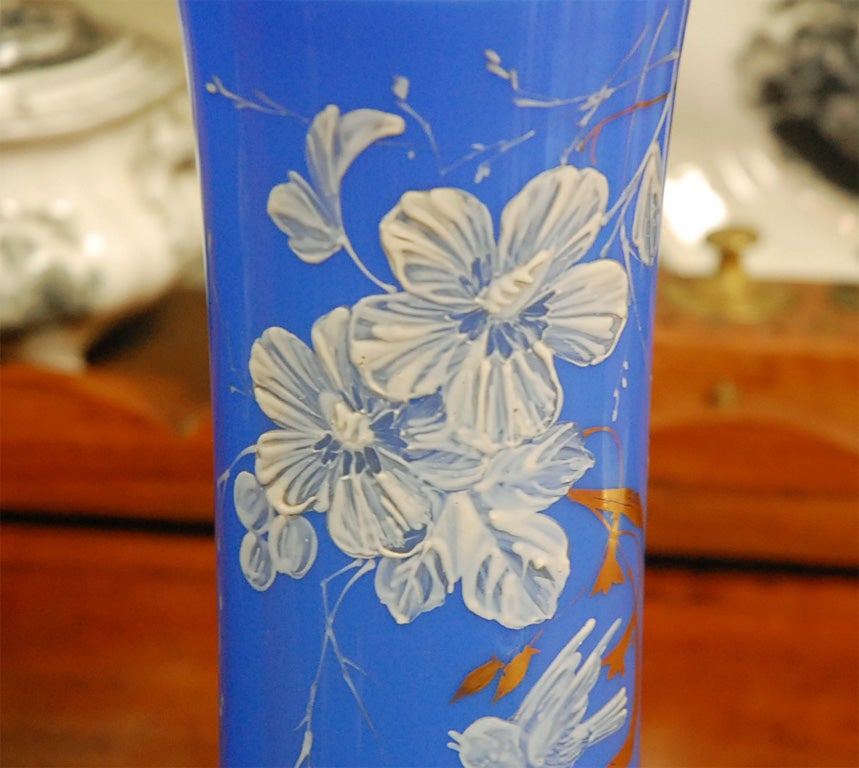 Pair of 19thC opaline vases For Sale 2