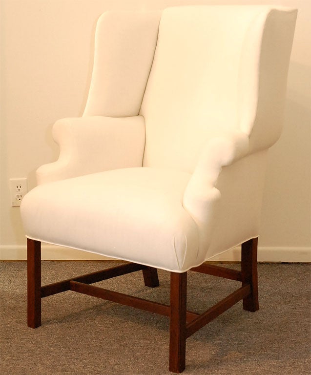 19THC NEW ENGLAND WING CHAIR