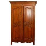 Antique 18THC LOUIS XV  PINE ARMOIRE WITH TWO DOORS