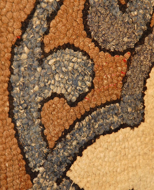 MOUNTED HAND HOOKED RUG OF A HORSE IN A VICTORIAN FRAME 5