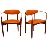 Kofod Larsen Leather Chairs