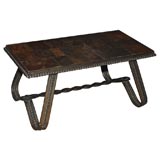 Art Deco iron coffee table by Charles Piguet