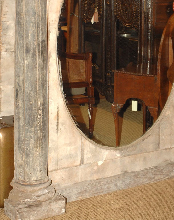 Enormous Painted and Gilt Mirror 1