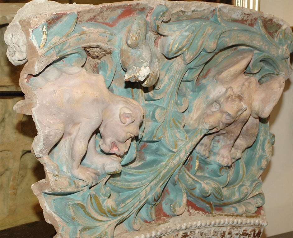 French Gothic Revival Terra Cotta Fragment