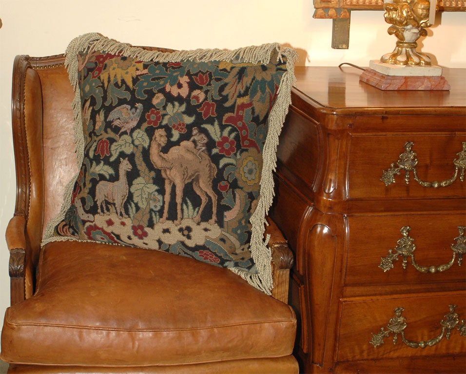 A pair of 19th Century English tapestry pillows