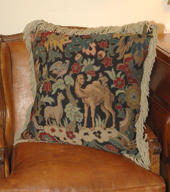 English Pair of Tapestry PIllows