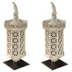 Large Pair of Cast Iron Lanterns 11