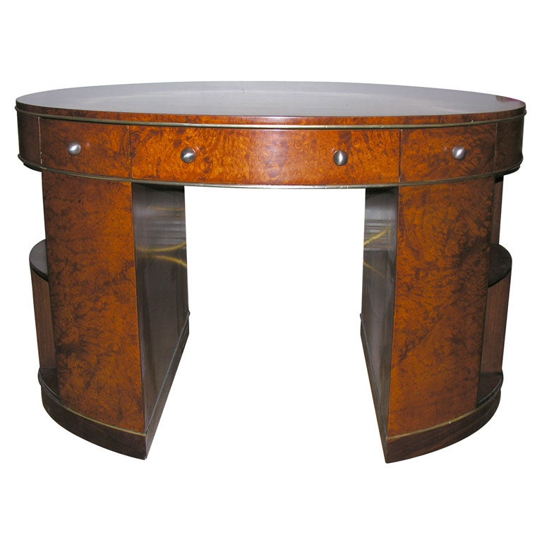 American Art Deco double pedestal desk