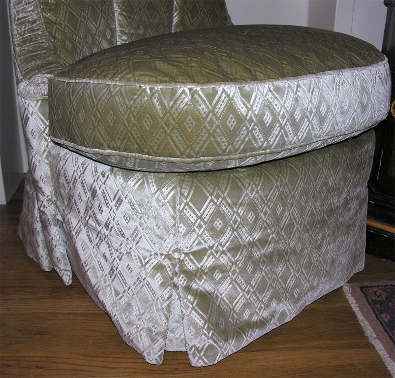 Pair French Napoleon III style armchairs