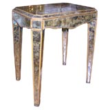 Vintage A French Side Table with Square and Tapered Legs