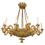 A Highly Important Northern Italian Giltwood 12-light Chandelier