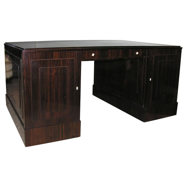 An Ebony de Macassar Desk by Dominique