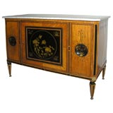 A Satinwood, Tulipwood and Gilt Marquetry Credenza