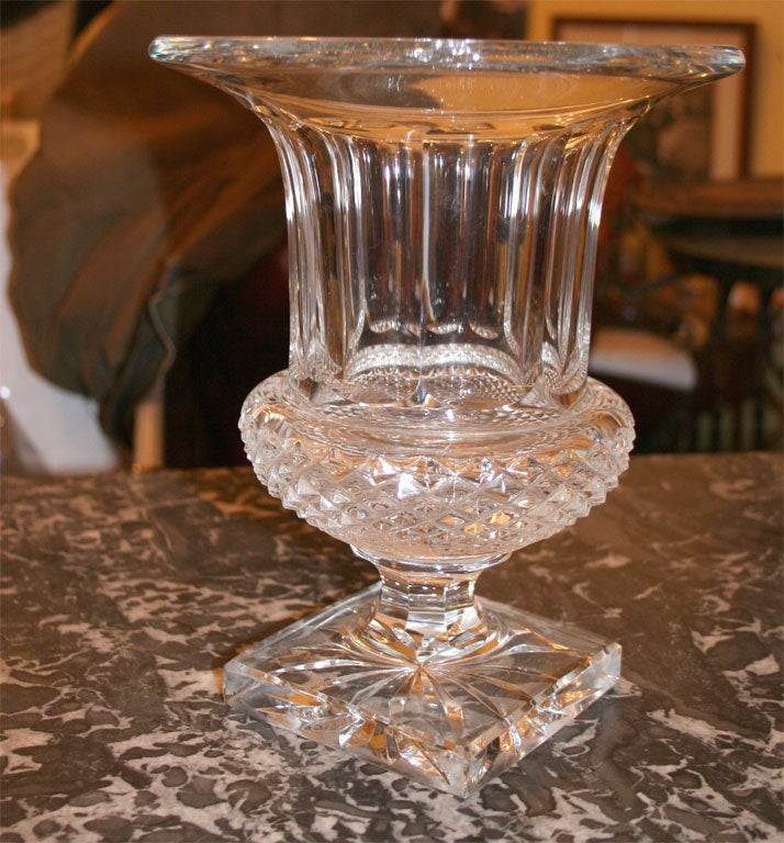 A very fine cut crystal vase.