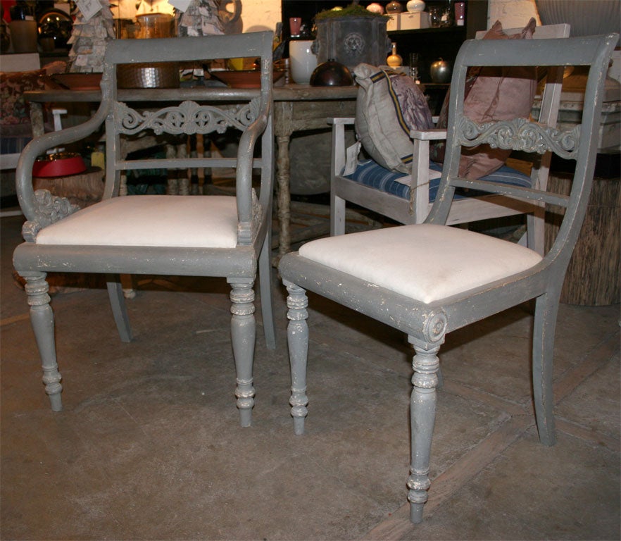 Antique Painted Dining Chairs