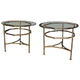 Pair Faux Bamboo Tables
