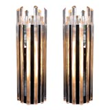 Pair of  Lucite Cylinder  Lamps