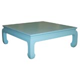 Pale Blue Baker Lacqered Linen  Low Table