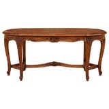 Antique Louis XV style walnut bench