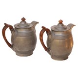 Pair of English Pewter Pitchers