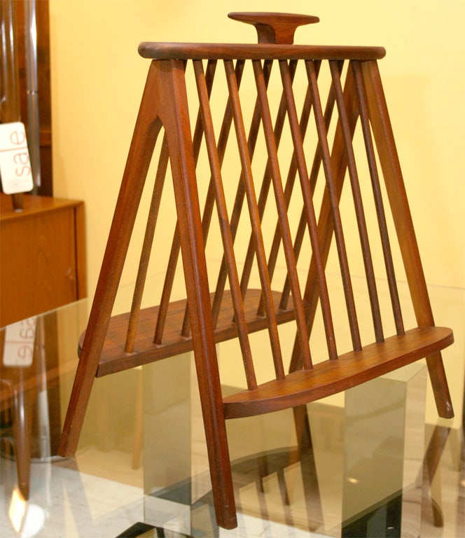 Teak Magazine Rack