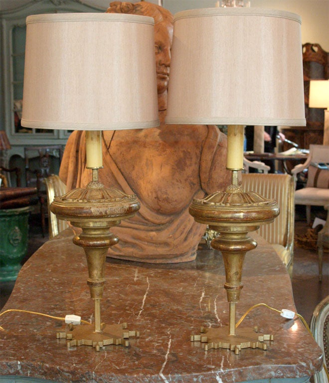 Pair of 19thC Italian Urn Lamps