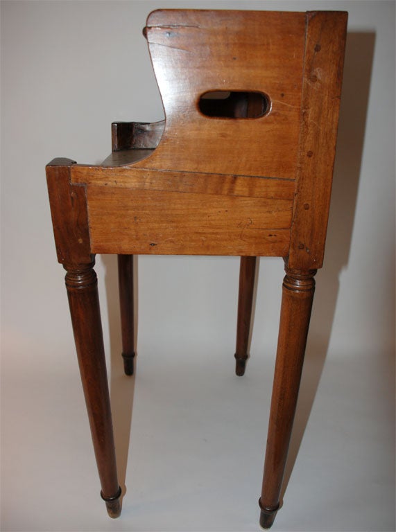 19th Century Fruitwood Book Table with Marble Shelf In Good Condition In Boston, MA