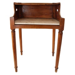 19th Century Fruitwood Book Table with Marble Shelf