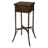 Antique ONE-DRAWER WICKER STAND