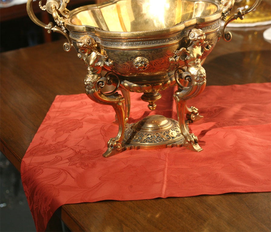 Bronze Footed Centerpiece with Figural Stand 4