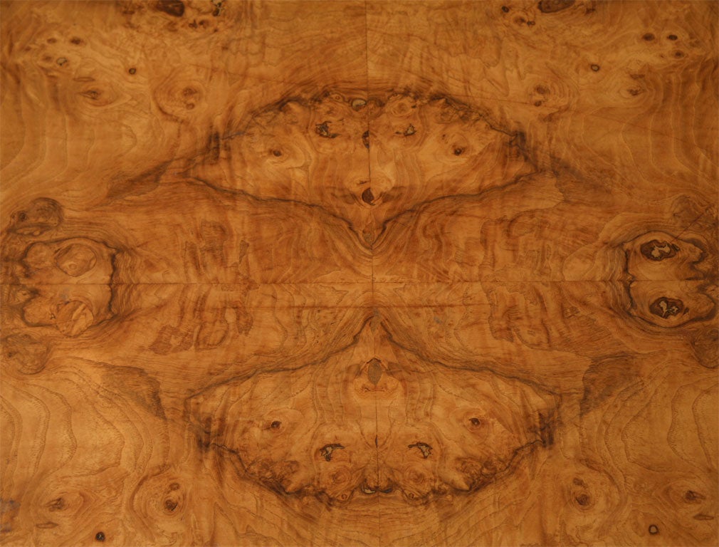 Wood Milo Baughman Burlwood Dining Table