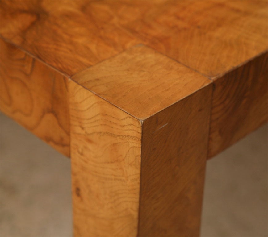 Milo Baughman Burlwood Dining Table 1