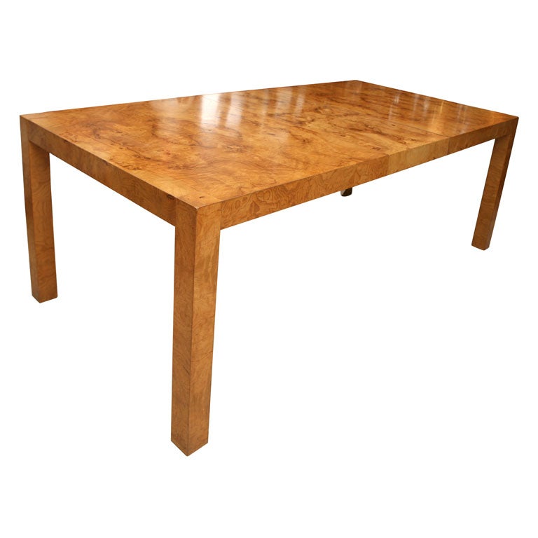 Milo Baughman Burlwood Dining Table
