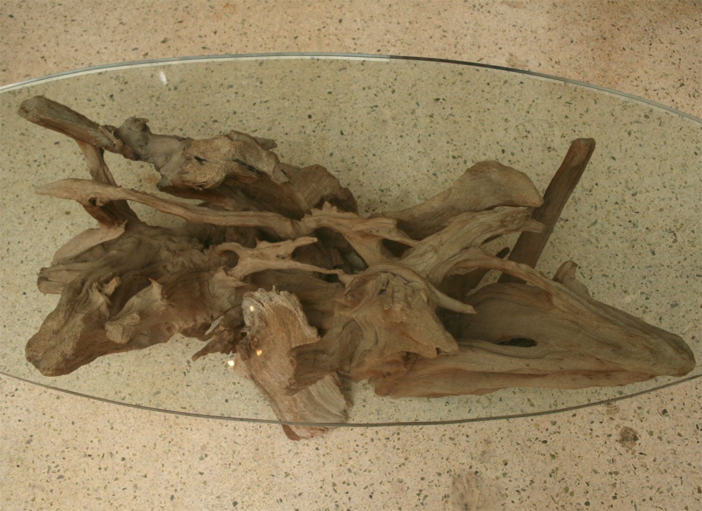 Weathered Vintage Driftwood Coffee Table 4