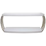 Moderne White Lacquered Console