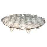White Glazed Honeycomb Stoneware Platter by Peter Lane.