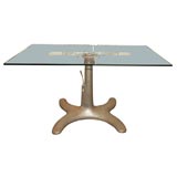 Steel and Glass Dining Table