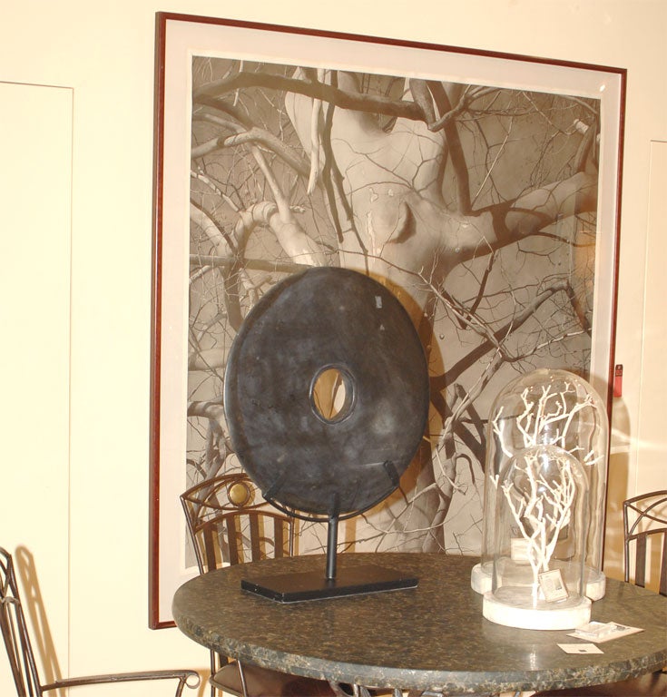 Monumental 20th Century Chinese Carved Pi