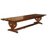 Grand Scale French Walnut Dining Table