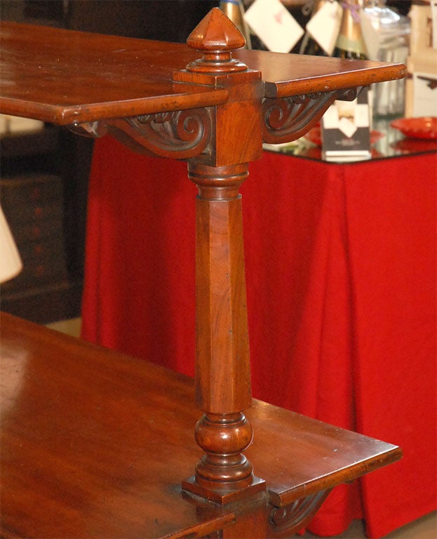Mid 19th Century Mahogany Three-Tiered Butler's Trolley 4
