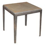 Angle Bar Side Table with Silver Leaf Top
