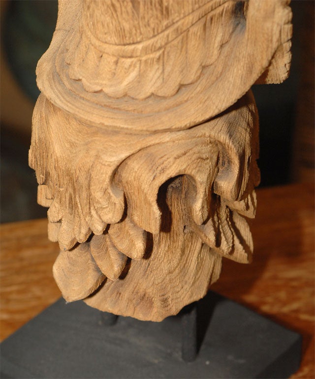 Hand carved Teak Wood sculpture of Temple Guardian (ref# KH21) 1