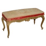 Louis XV Style Giltwood and Tapestry Bench