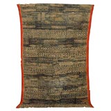 Vintage Indigo Tritik Dyed Textile  Cameroon