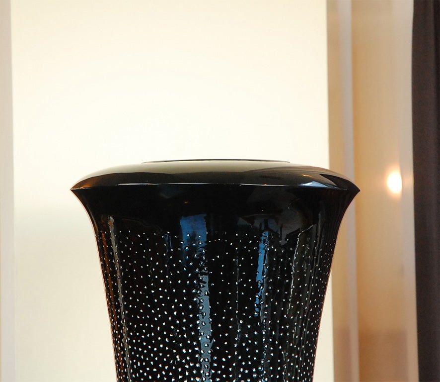 French Pair of vases in the style of Dunand