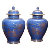 Pair of Staffordshire Ginger Jars