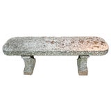 Used English pebble encrusted garden bench