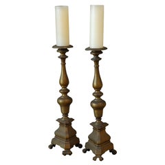 Pair of 18th Century Italian Bronze Prickets