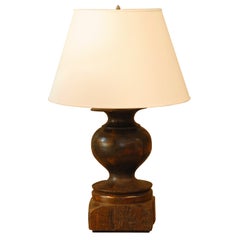 Vintage Chunky Wood Lamp